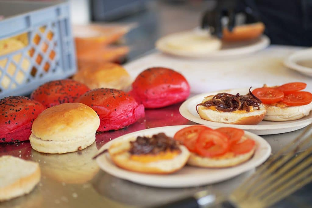 Verschiedene belegte Mini-Burger